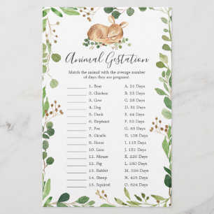 Herten Baby shower Dierlijke dracht Spel
