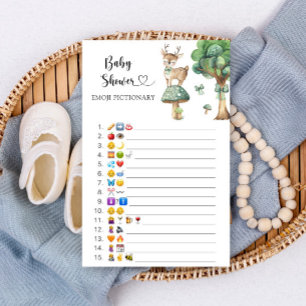Herten baby shower - emoji pictionary spel