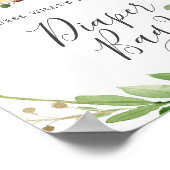 Herten Baby shower Raad eens wat er in de luiertas Poster (Hoek)