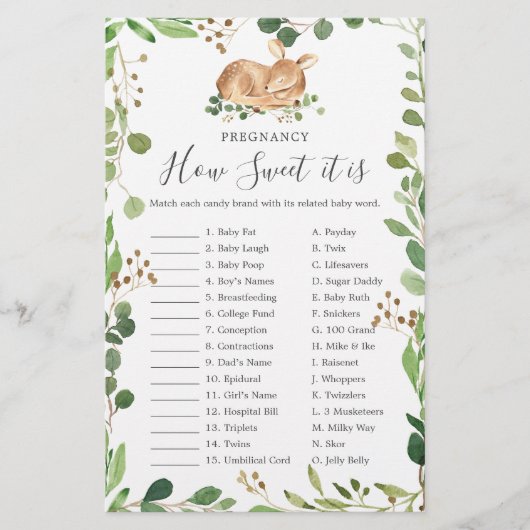 Herten Baby shower Zwangerschap Hoe lief het is sp (Voorkant)