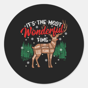 Herten BBQ Grappig Grillen BBQ Pitmaster Christmas Ronde Sticker