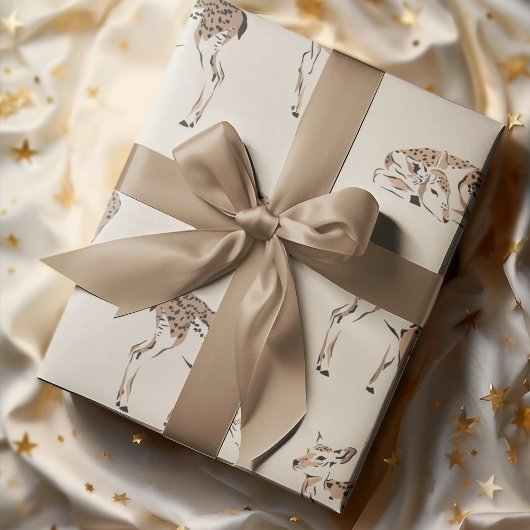  herten beige cadeaupapier