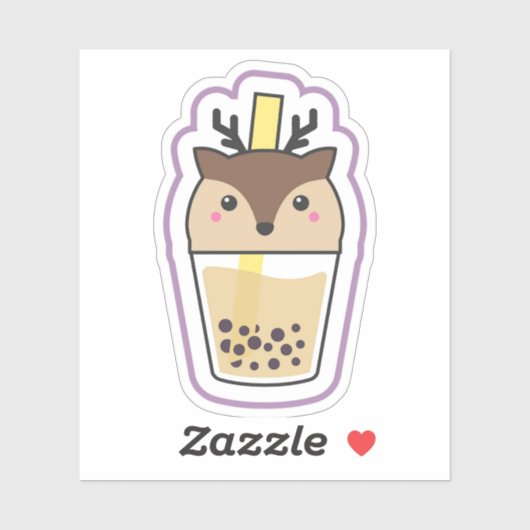 Herten boba sticker (Vel)