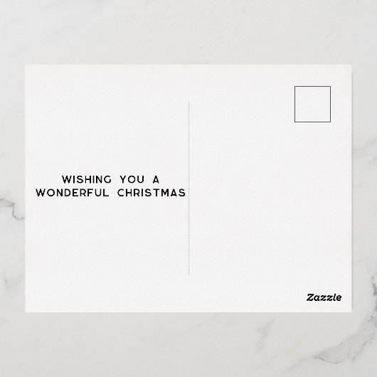 Herten Bos Wreath Vakantie Echte Folie Briefkaart (Achterkant)