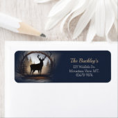 Herten Buck Silhouet retour adreslabels Etiket (Insitu)