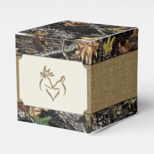 Herten burlap jacht camo bruiloft gunst dozen bedankdoosjes