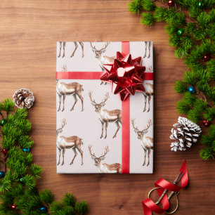 Herten Eland Kerstmis Cadeaupapier