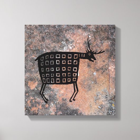 Herten/Elk, mimbres Pottery Design Canvas Afdruk (Voorkant)