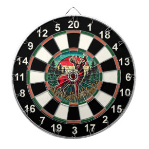 Herten- en bosdoelwit-afbeelding dartbord