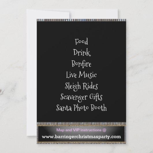 Herten en Eekhoorns Kerstfeest Uitnodiging (Achterkant)