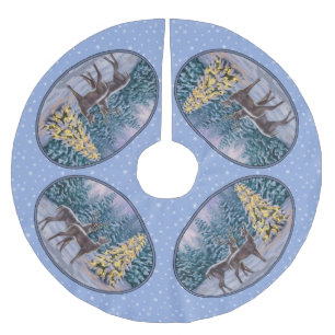 Herten en kerstboom sneeuwvlokken kerstboom rok