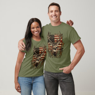 Herten en Verenigde Staten Land T-shirt