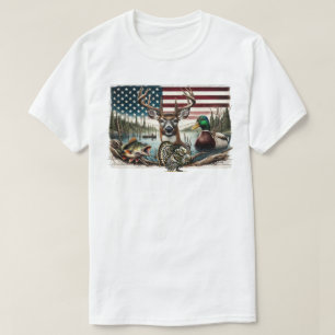 Herten en Verenigde Staten Land T-shirt