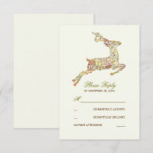 Herten Fall Wedding RSVP-kaarten RSVP Kaartje (Voorkant / Achterkant)