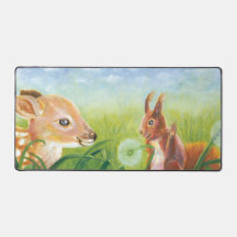 Herten Fawn en Eekhoorn Illustratie