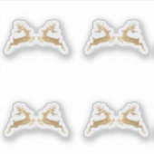 Herten Feestdagen Kerstenvelop Winter Sticker (Voorkant)