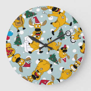 Herten feestelijk: Kerstmis patroon ontwerp Grote Klok