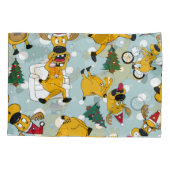 Herten feestelijk: Kerstmis patroon ontwerp Kussensloop (Achterkant)