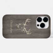 Herten - Gegraveerd hout - Gepersonaliseerde houte Case-Mate iPhone Case (Achterkant (horizontaal))