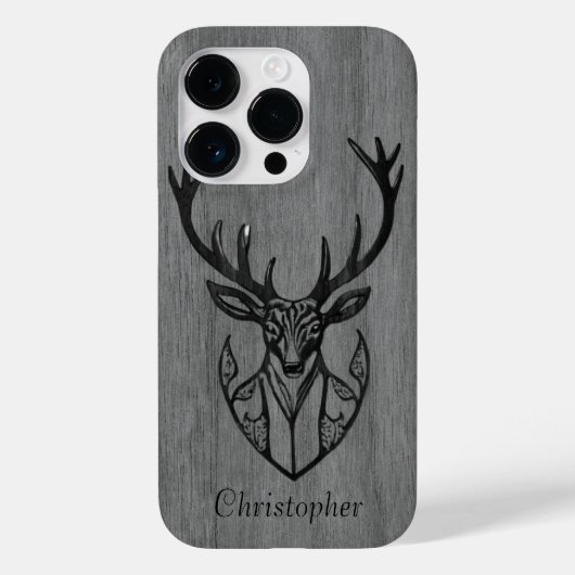 Herten - gegraveerd hout - houten Case-Mate iPhone case (Achterkant)