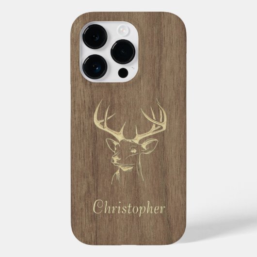 Herten - gegraveerd hout - houten Case-Mate iPhone case (Achterkant)