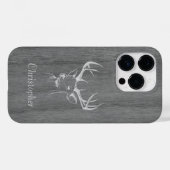 Herten - gegraveerd hout - houten Case-Mate iPhone case (Achterkant (horizontaal))