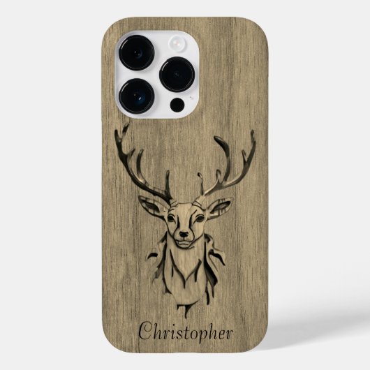 Herten - gegraveerd hout - houten Case-Mate iPhone case (Achterkant)