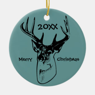 Herten gewei jager jacht kerst ornament