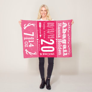 Herten Gewei Pijl Elke Kleur Baby Geboorte Statist Fleece Deken
