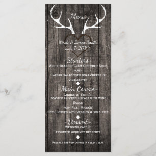 Herten Geweien & Gesneden Hart Trouwmenu Menu