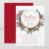 Herten geweien met Kerstbloemen krans Feestdagenkaart (Voorkant / Achterkant)