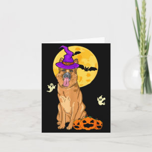 Herten Gezelschap Van Duitse Herder Heks Halloween Kaart