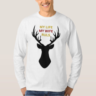 Herten Gezicht Vrouw Regels T-shirt: Vetgedrukte s T-shirt