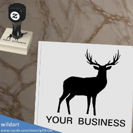 Herten herten gewei jagen met tekst rubberstempel