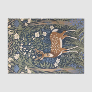 Herten in Bluebell Forest William Morris geïnspire Tissuepapier