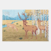 Herten in Bos Dier Inpakpapier Vel (Voorkant 2)