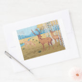 Herten in Bos Dier Rechthoekige Sticker (Envelop)