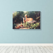 Herten in Bossen Schilderen Canvas Afdruk (Insitu (Houten vloer))