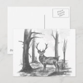 herten in de bosgif briefkaart (Voorkant / Achterkant)