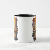 Herten in de herfst Forest Reflectie Mok (Midden)