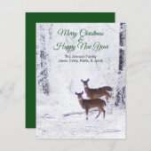 Herten in de Sneeuw Vakantie Groet Kaart (Voorkant / Achterkant)
