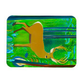 Herten in een fantasiebos omgeving magneet (Horizontaal)