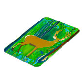 Herten in een fantasiebos omgeving magneet (Linkerzijde)