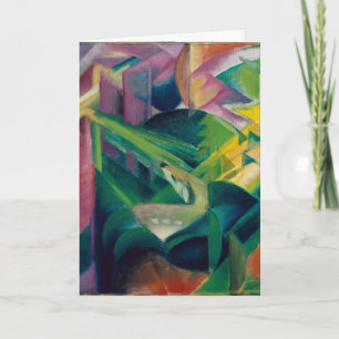 Herten in een kloostertuin door Franz Marc Kaart