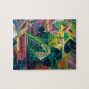 Herten in een kloostertuin door Franz Marc Legpuzzel