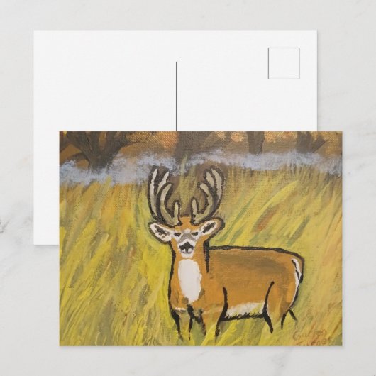 herten in Herfst Briefkaart (Voorkant / Achterkant)