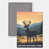 Herten in het Arcadia National Park Magneet (Voorkant / Achterkant)