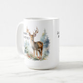 Herten in het bos, Kerststuk mok (Voorkant links)
