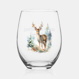  herten in het Bos Wijnglas Zonder Voet