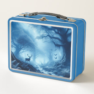 Herten in het donkere bos van Blue Haze